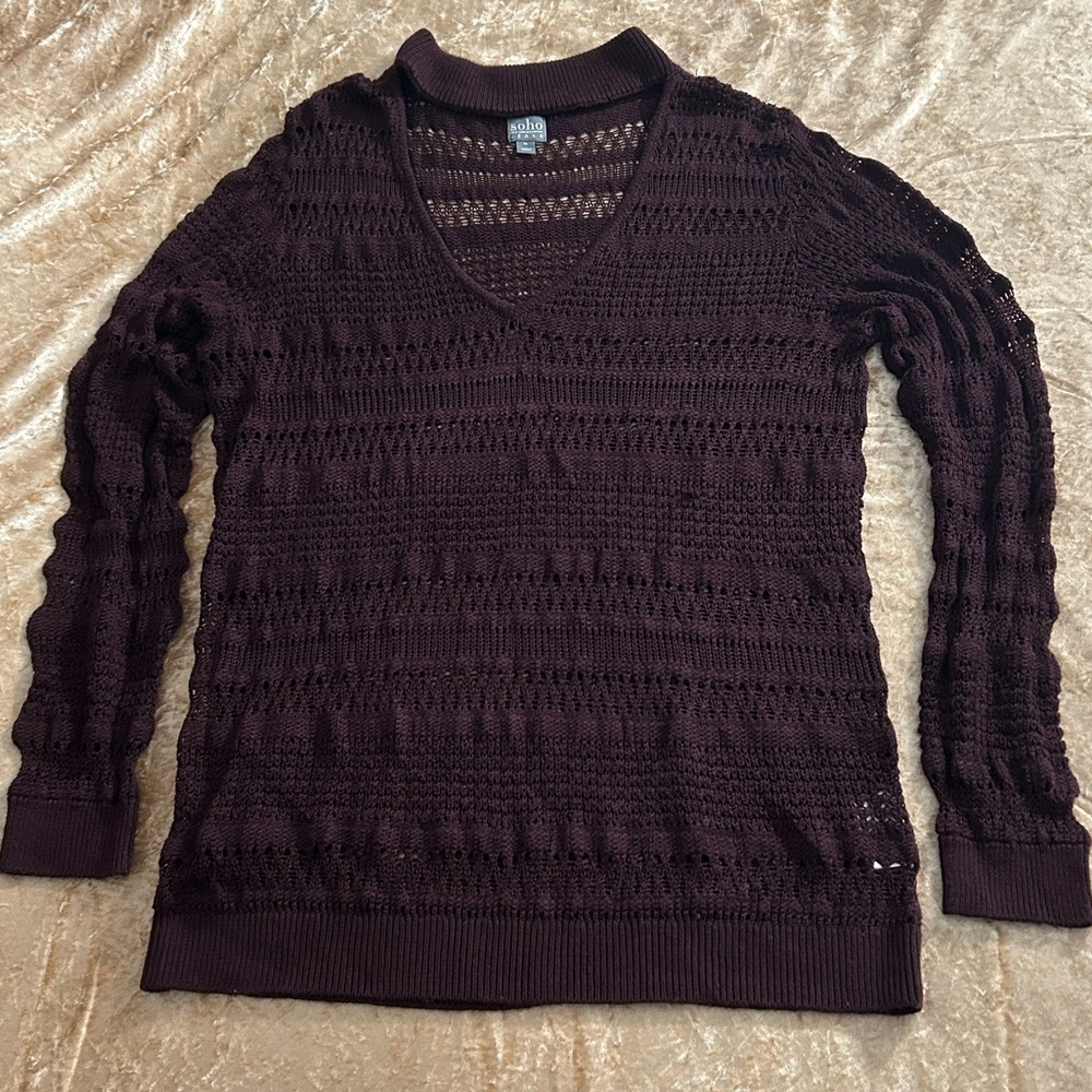 NWOT New York & Company Gorgeous Maroon Knit Sweater